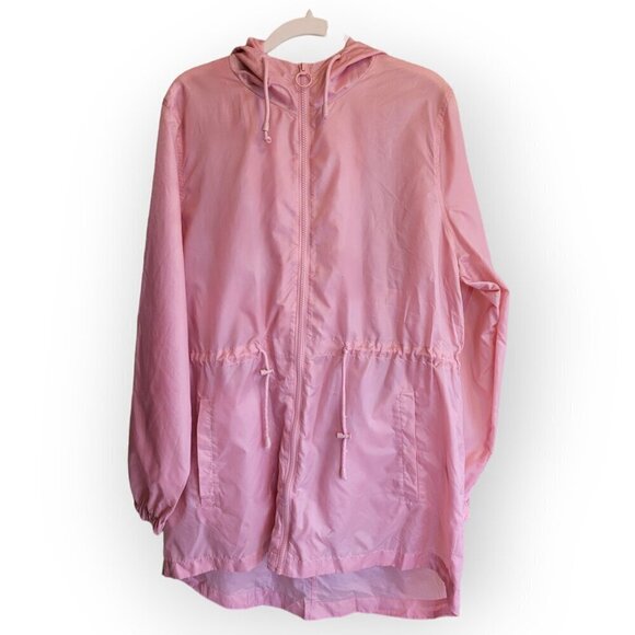 Primark Pink Hooded Packable Travel Raincoat Size S - Picture 2 of 8